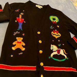 Vintage decorated Christmas jacket  sweater Small